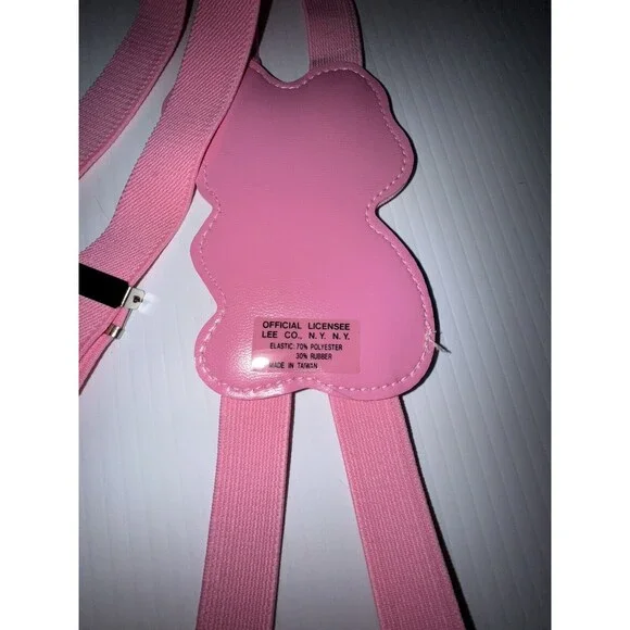 Vintage Mickey Mouse Suspenders Rare Pink Color Walt Disney Company